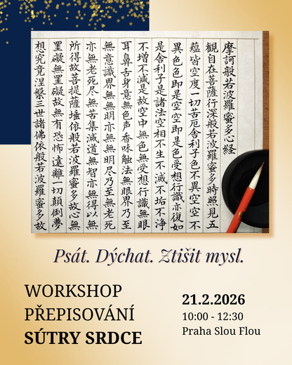 Workshop přepisování Sútry srdce